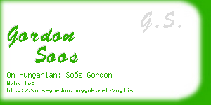 gordon soos business card